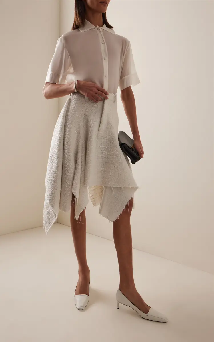 Niccolò Pasqualetti Nave Bouclé Tweed Midi Skort | Thumbnail 2 Niccolò Pasqualetti Nave Bouclé Tweed Midi Skort | Thumbnail 2