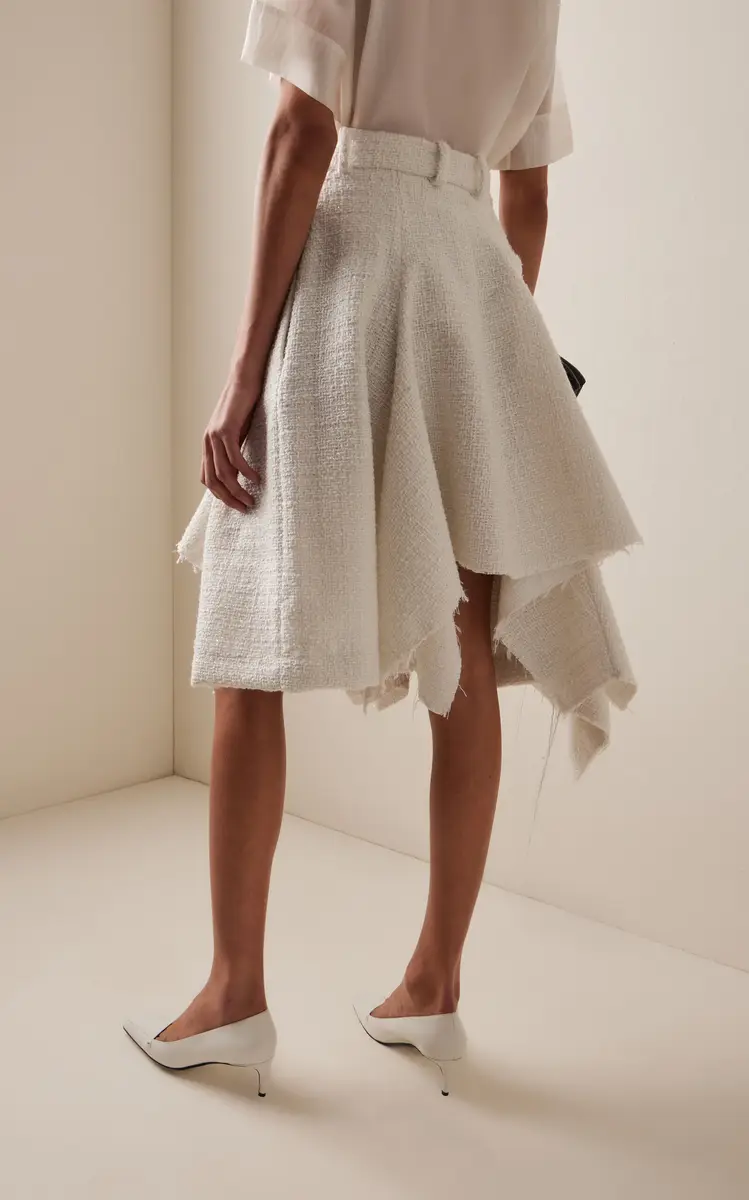 Niccolò Pasqualetti Nave Bouclé Tweed Midi Skort | Thumbnail 4 Niccolò Pasqualetti Nave Bouclé Tweed Midi Skort | Thumbnail 4