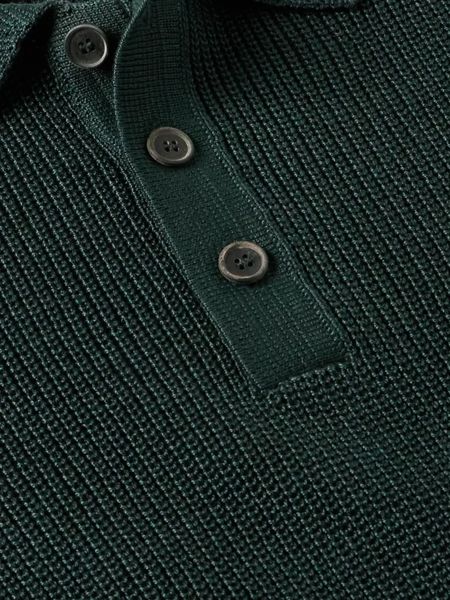 Corridor Ribbed Organic Mercerised Cotton Polo Shirt - Men | Thumbnail 4 Corridor Ribbed Organic Mercerised Cotton Polo Shirt - Men | Thumbnail 4