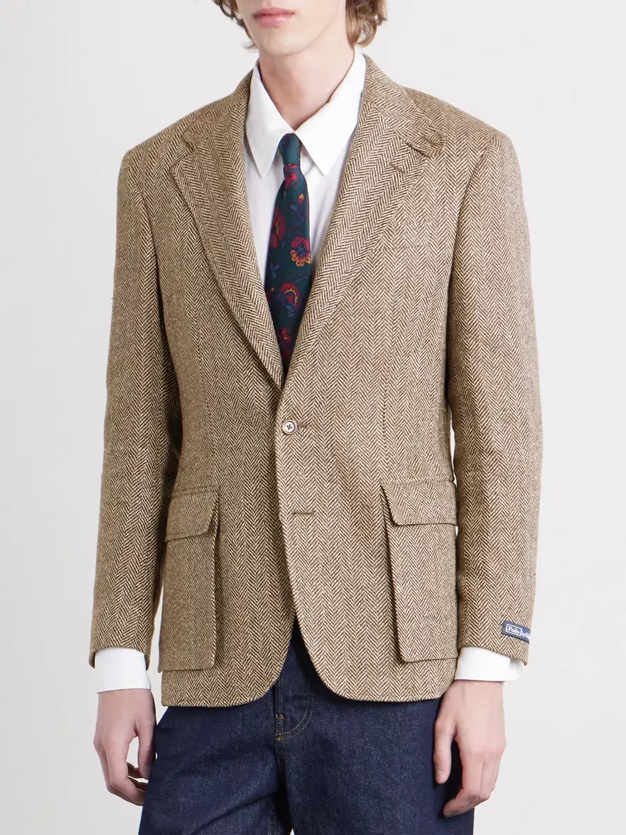 Polo Ralph Lauren Herringbone Linen, Silk and Wool-Blend Blazer - Men | Thumbnail 3 Polo Ralph Lauren Herringbone Linen, Silk and Wool-Blend Blazer - Men | Thumbnail 3
