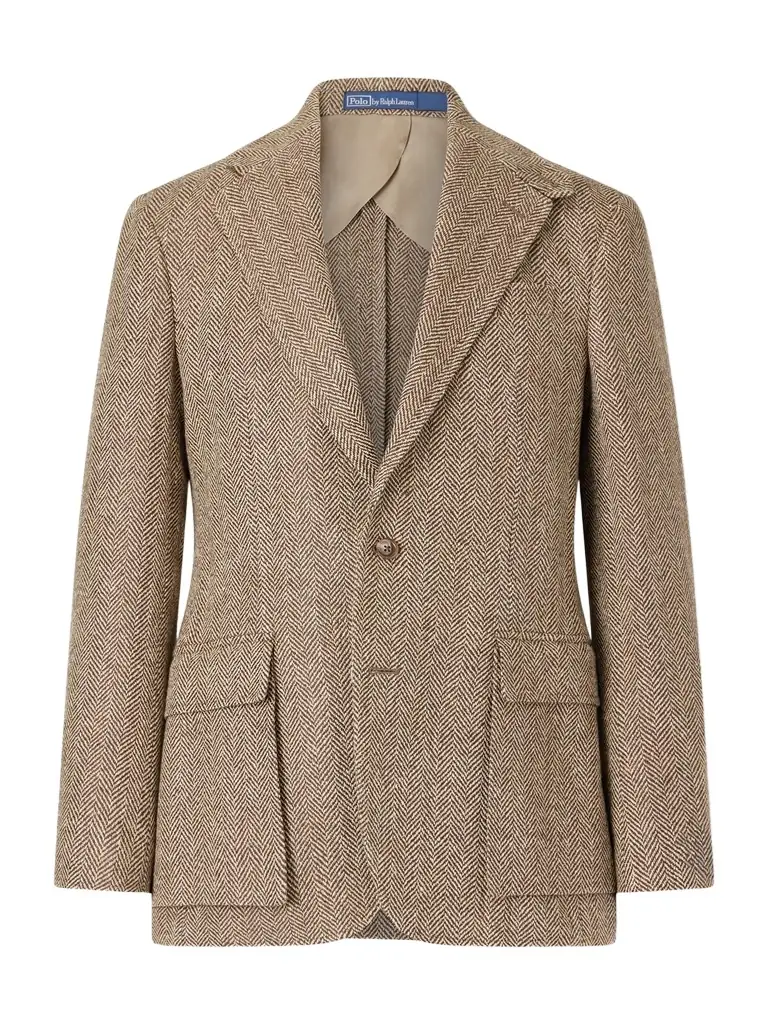 Herringbone Linen, Silk and Wool-Blend Blazer - Men Herringbone Linen, Silk and Wool-Blend Blazer - Men