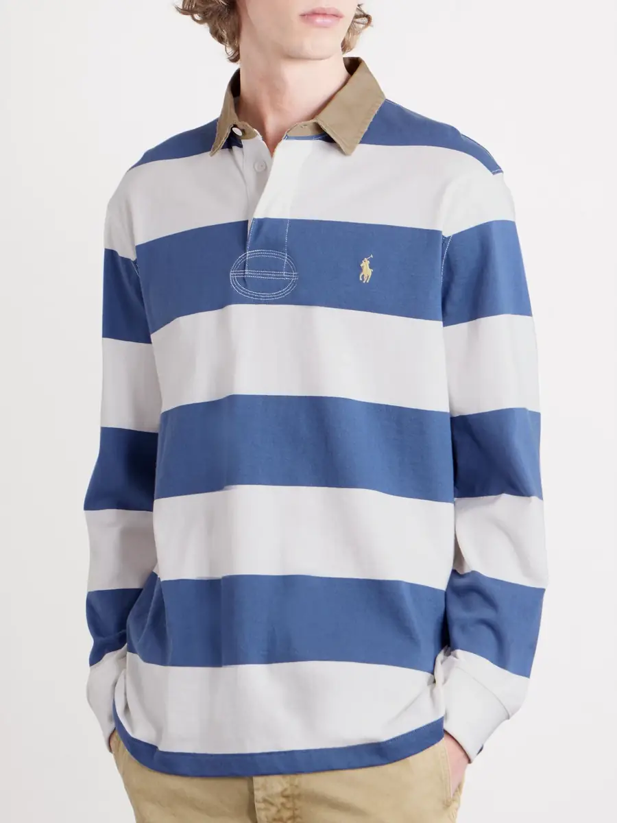 Polo Ralph Lauren Logo-Embroidered Striped Cotton-Jersey Rugby Shirt - Men | Thumbnail 3 Polo Ralph Lauren Logo-Embroidered Striped Cotton-Jersey Rugby Shirt - Men | Thumbnail 3