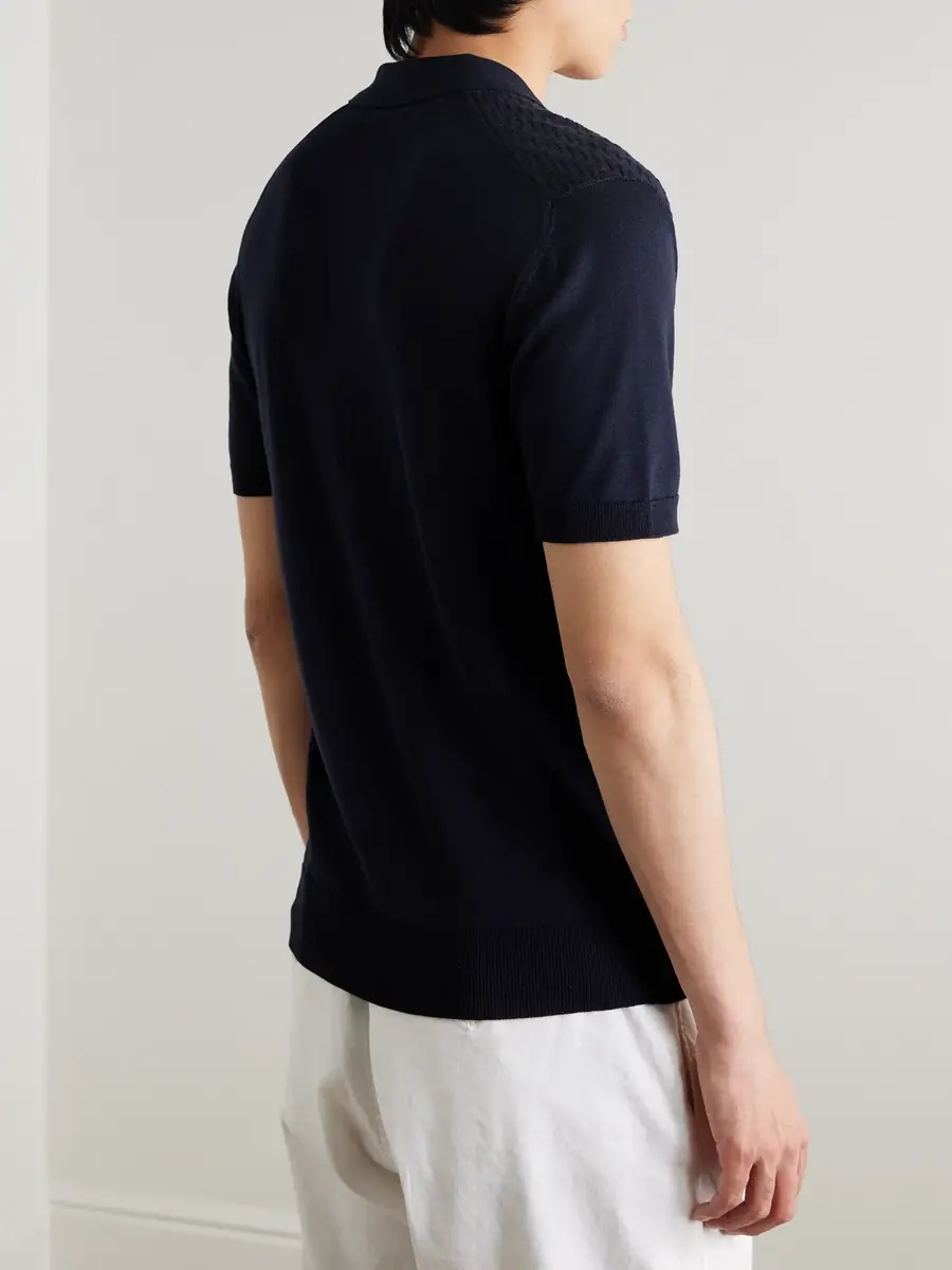 Orlebar Brown Horton Silk and Cotton-Blend Jacquard Polo Shirt - Men | Thumbnail 3