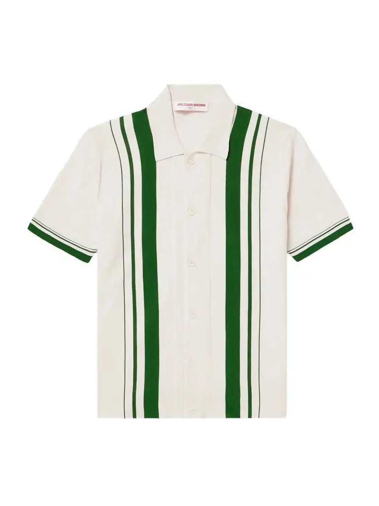 Orlebar Brown Tiernan Striped Organic Cotton Shirt - Men | Image 1 Orlebar Brown Tiernan Striped Organic Cotton Shirt - Men | Image 1