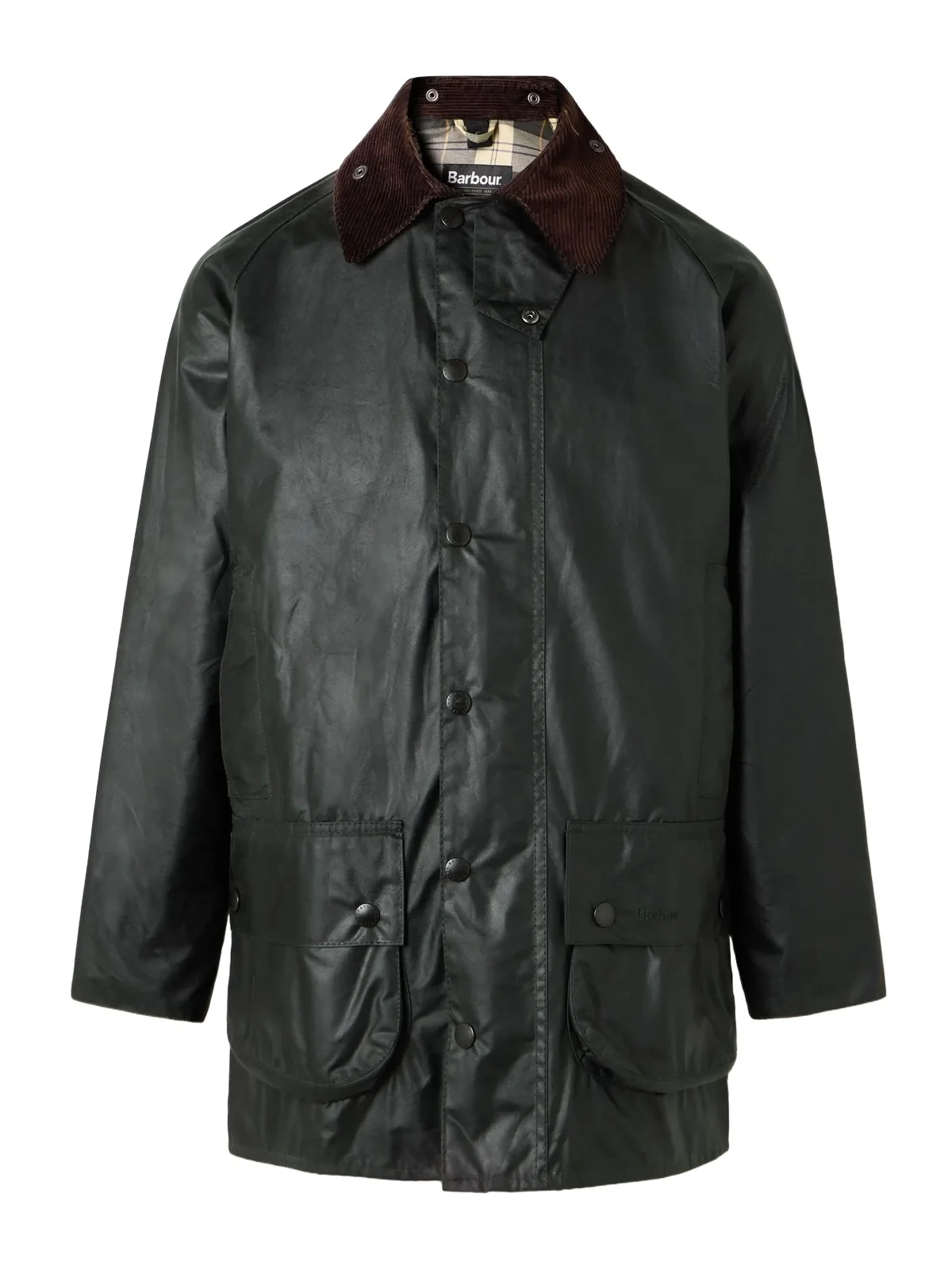 Beaufort Corduroy-Trimmed Waxed-Cotton Jacket - Men Beaufort Corduroy-Trimmed Waxed-Cotton Jacket - Men