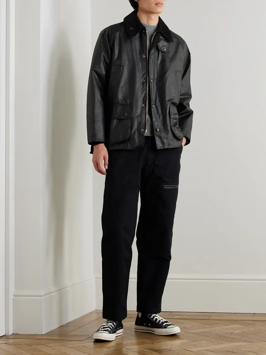 Barbour Bedale Corduroy-Trimmed Waxed-Cotton Jacket - Men | Thumbnail 2 Barbour Bedale Corduroy-Trimmed Waxed-Cotton Jacket - Men | Thumbnail 2