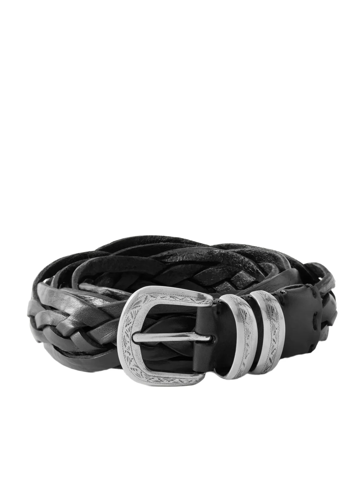 3cm Woven Leather Belt - Men 3cm Woven Leather Belt - Men
