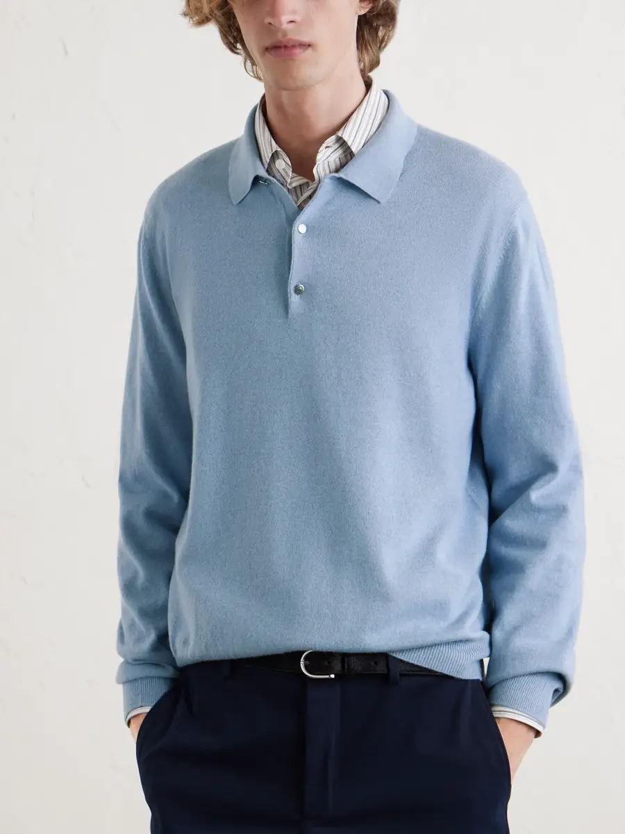 Loro Piana Cashmere Polo Shirt - Men | Thumbnail 3 Loro Piana Cashmere Polo Shirt - Men | Thumbnail 3
