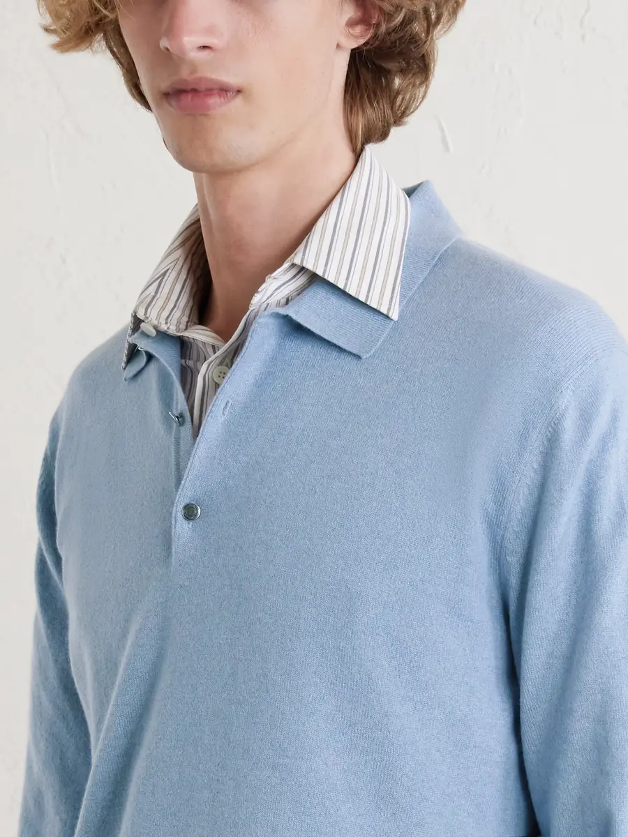 Loro Piana Cashmere Polo Shirt - Men | Thumbnail 5 Loro Piana Cashmere Polo Shirt - Men | Thumbnail 5