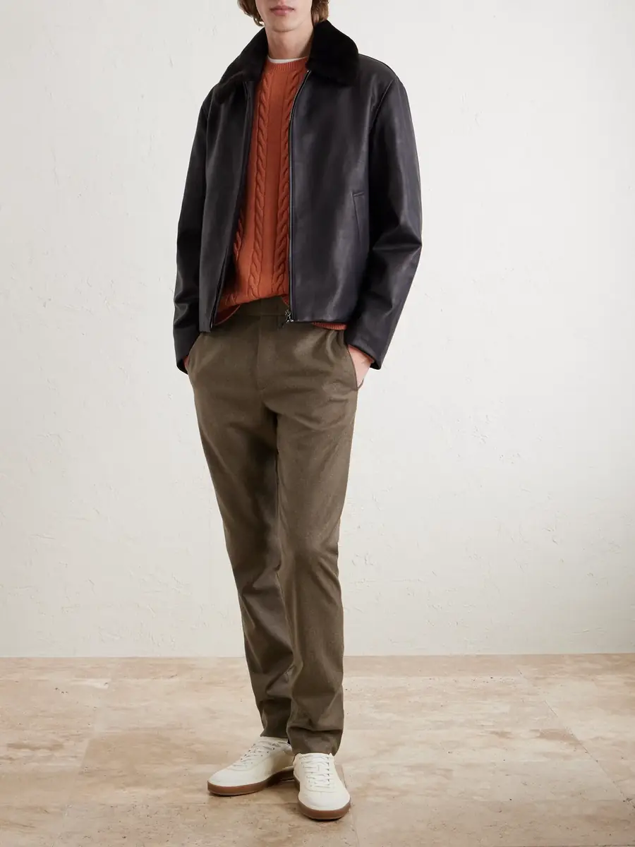 Loro Piana Leisure City Slim-Fit Virgin Wool and Cashmere-Blend Trousers - Men | Thumbnail 2