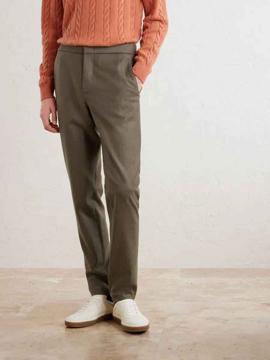 Loro Piana Leisure City Slim-Fit Virgin Wool and Cashmere-Blend Trousers - Men | Thumbnail 3