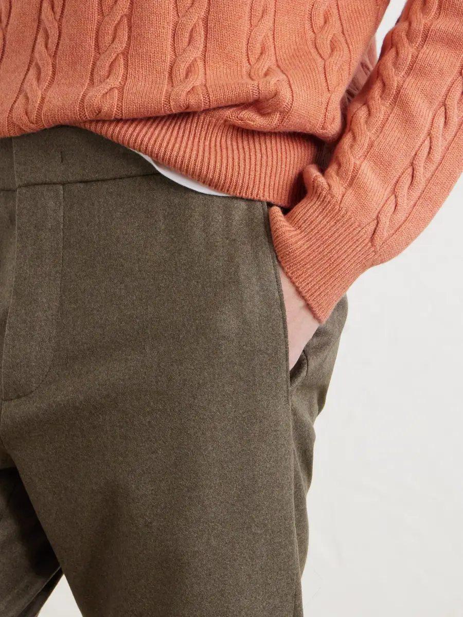 Loro Piana Leisure City Slim-Fit Virgin Wool and Cashmere-Blend Trousers - Men | Thumbnail 6