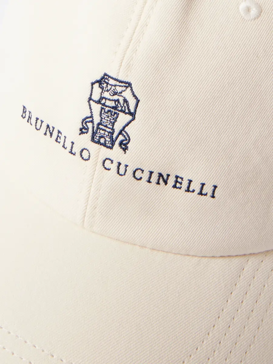 Brunello Cucinelli Logo-Embroidered Leather-Trimmed Cotton-Twill Baseball Cap - Men | Thumbnail 4 Brunello Cucinelli Logo-Embroidered Leather-Trimmed Cotton-Twill Baseball Cap - Men | Thumbnail 4