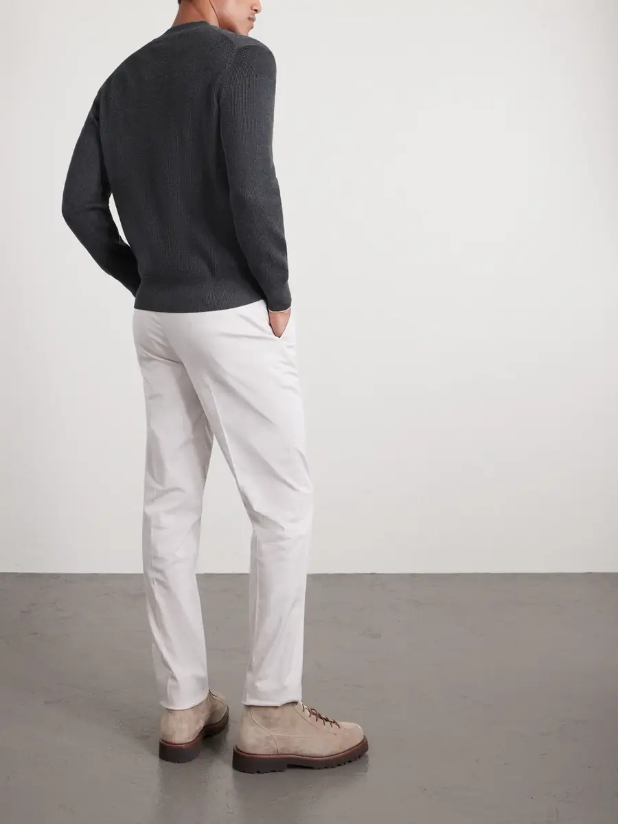 Brunello Cucinelli Ribbed Cotton Zip-Up Sweater - Men | Thumbnail 4 Brunello Cucinelli Ribbed Cotton Zip-Up Sweater - Men | Thumbnail 4