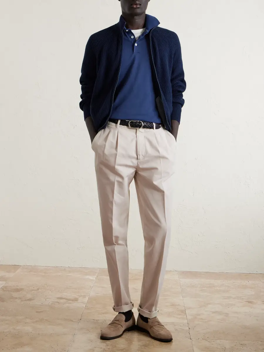 Brunello Cucinelli Slim-Fit Cotton-Piqué Polo Shirt - Men | Thumbnail 2 Brunello Cucinelli Slim-Fit Cotton-Piqué Polo Shirt - Men | Thumbnail 2