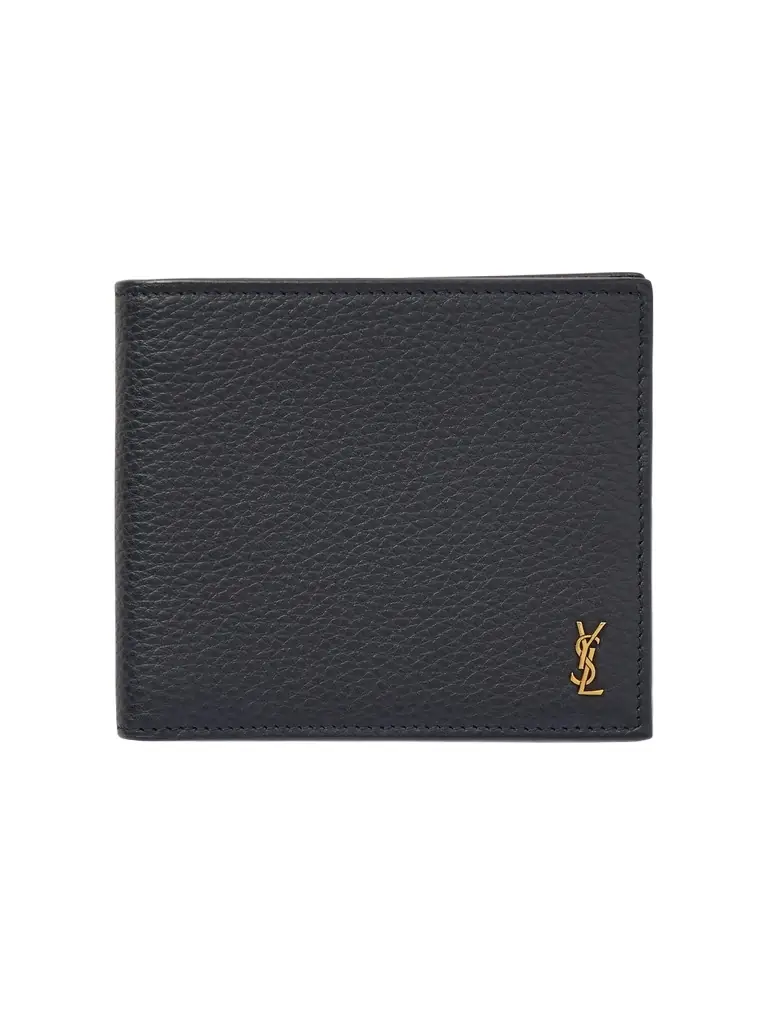 Saint Laurent Logo-Appliquéd Full-Grain Leather Billfold Wallet - Men | Image 1 Saint Laurent Logo-Appliquéd Full-Grain Leather Billfold Wallet - Men | Image 1