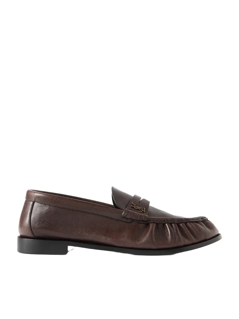 Saint Laurent Le Loafer Monogram Logo-Appliquéd Full-Grain Leather Penny Loafers - Men | Image 1 Saint Laurent Le Loafer Monogram Logo-Appliquéd Full-Grain Leather Penny Loafers - Men | Image 1