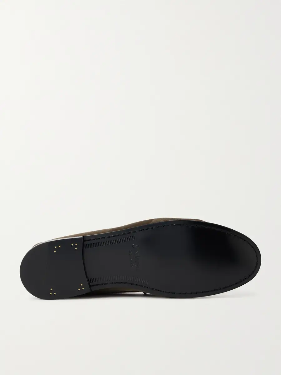 Saint Laurent Le Loafer Monogram Logo-Appliquéd Suede Penny Loafers - Men | Thumbnail 3 Saint Laurent Le Loafer Monogram Logo-Appliquéd Suede Penny Loafers - Men | Thumbnail 3
