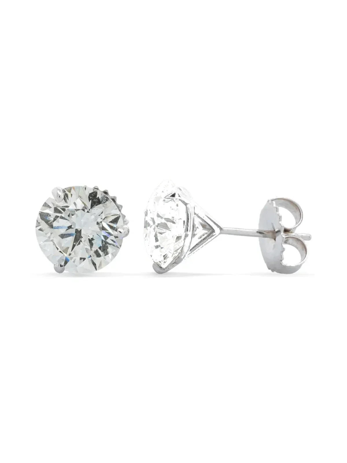 4.01ct Diamond 18K Gold Stud Martini Setting Earrings 4.01ct Diamond 18K Gold Stud Martini Setting Earrings