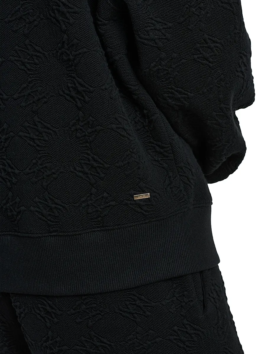 AMIRI Men's Ma Quad Jacquard Oversized Crewneck Sweatshirt | Thumbnail 6