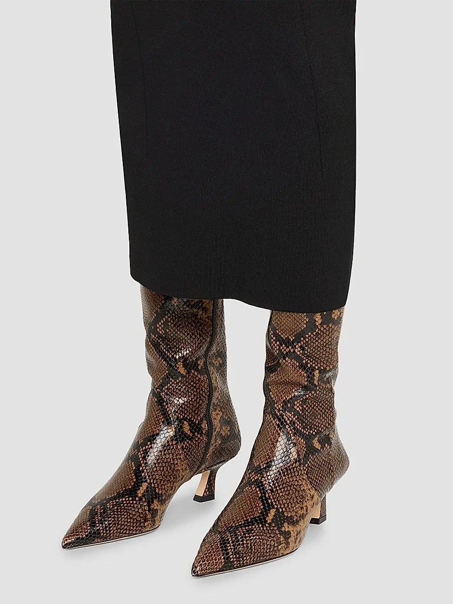 Stuart Weitzman Women's Vinnie 50MM Snake-Embossed Leather Knee-High Boots | Thumbnail 3 Stuart Weitzman Women's Vinnie 50MM Snake-Embossed Leather Knee-High Boots | Thumbnail 3