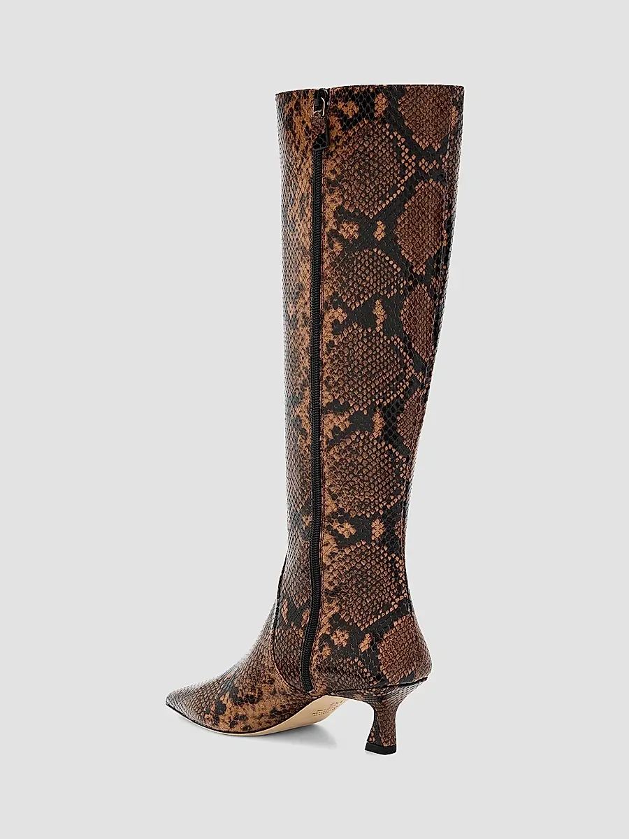 Stuart Weitzman Women's Vinnie 50MM Snake-Embossed Leather Knee-High Boots | Thumbnail 4 Stuart Weitzman Women's Vinnie 50MM Snake-Embossed Leather Knee-High Boots | Thumbnail 4
