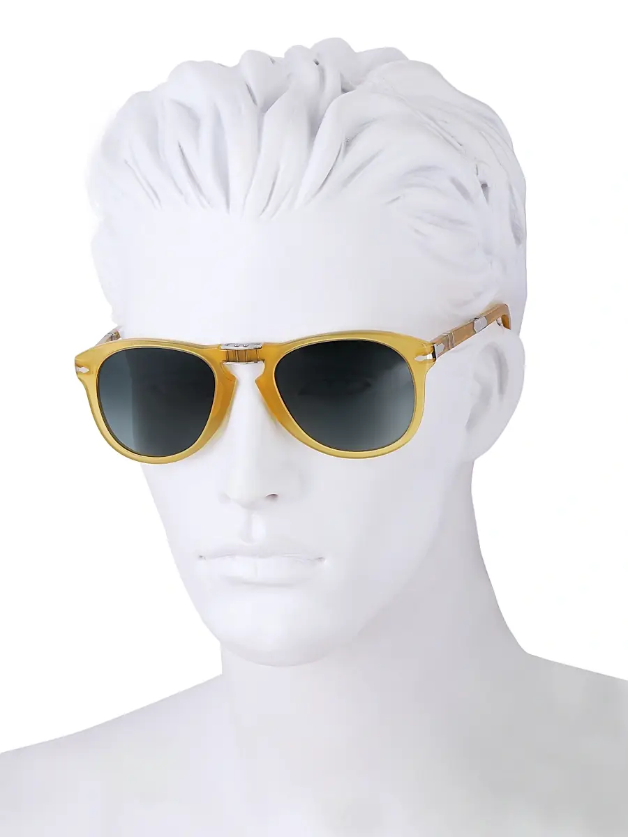 PERSOL Men's 54MM Round Sunglasses | Thumbnail 4