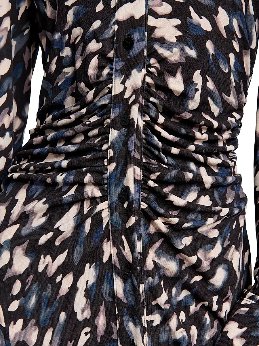 Altuzarra Women's Claudia Animal Print Ruched Shirtdress | Thumbnail 6 Altuzarra Women's Claudia Animal Print Ruched Shirtdress | Thumbnail 6