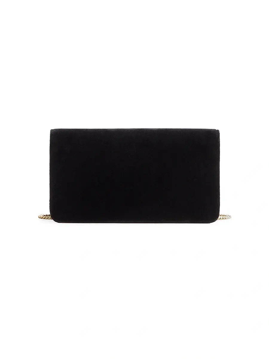 Valentino Garavani Women's VLogo Signature Mini Velvet Shoulder Bag - Black | Thumbnail 2 Valentino Garavani Women's VLogo Signature Mini Velvet Shoulder Bag - Black | Thumbnail 2