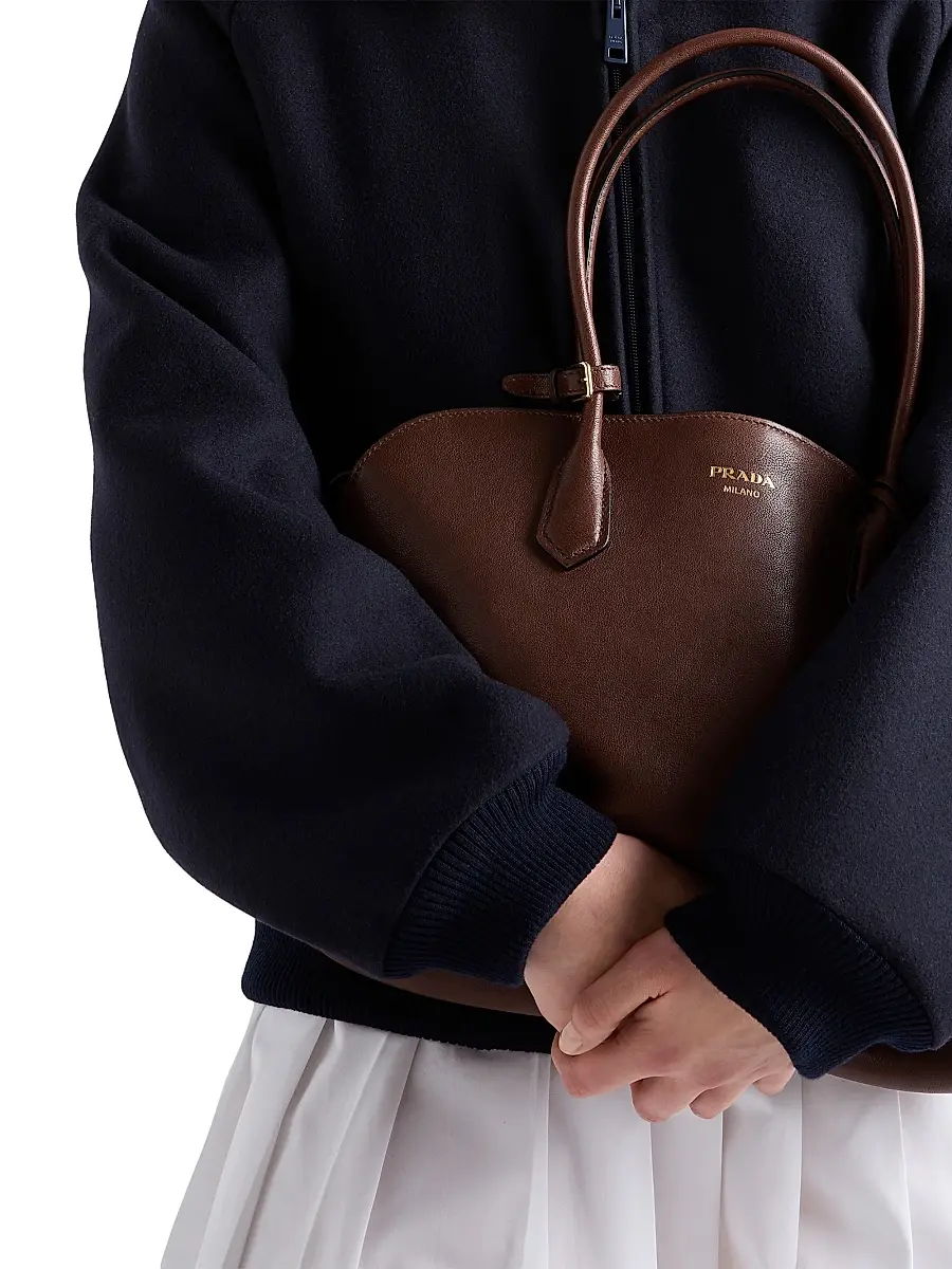 Prada Women's Leather Tote Bag - Brown | Thumbnail 3 Prada Women's Leather Tote Bag - Brown | Thumbnail 3
