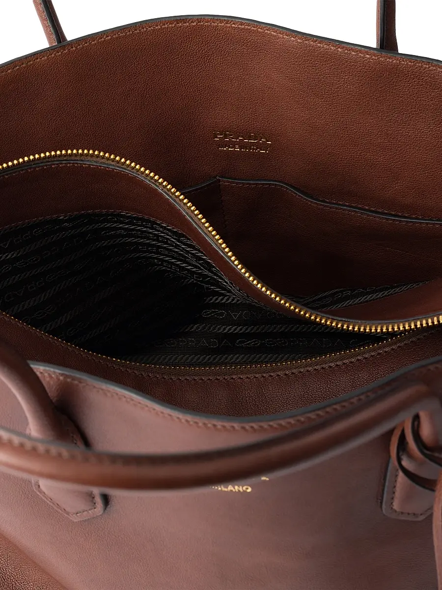 Prada Women's Leather Tote Bag - Brown | Thumbnail 6 Prada Women's Leather Tote Bag - Brown | Thumbnail 6