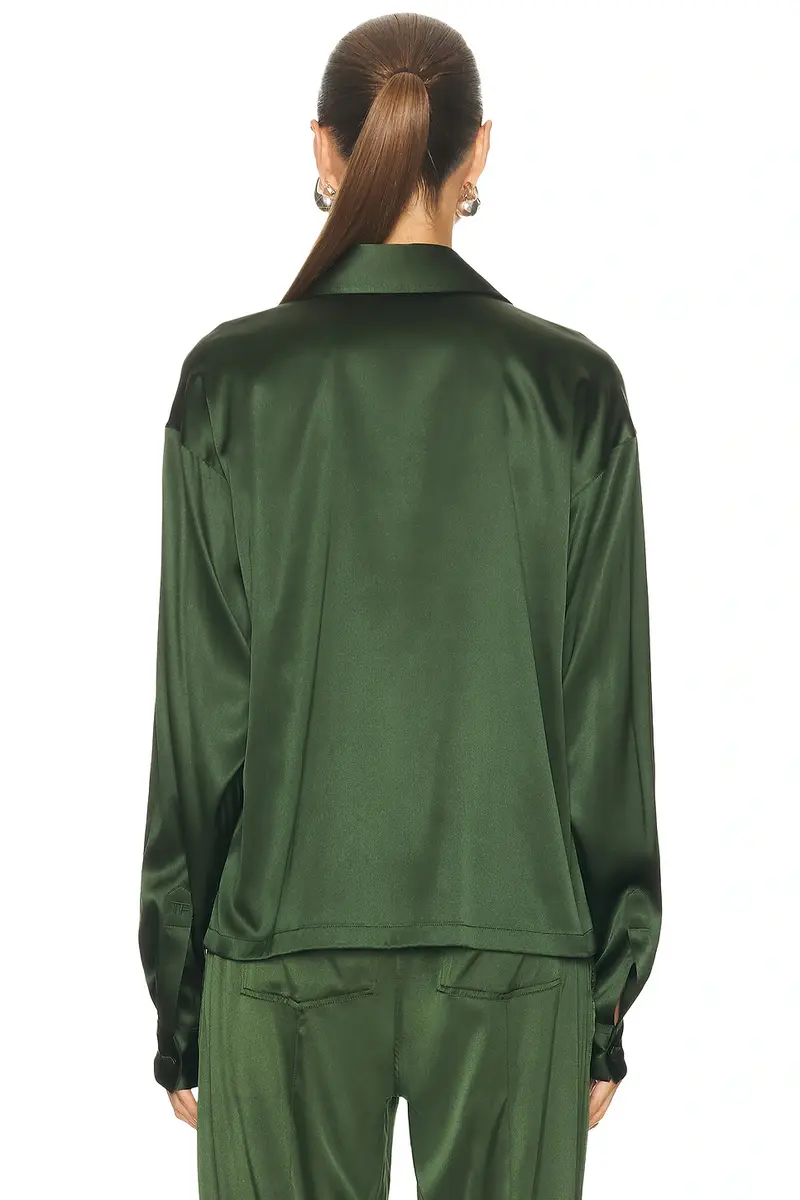 Tom Ford Satin Polo Top | Thumbnail 3 Tom Ford Satin Polo Top | Thumbnail 3
