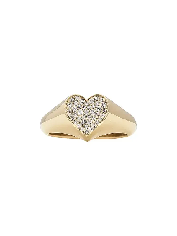 Small Pave Heart Ring