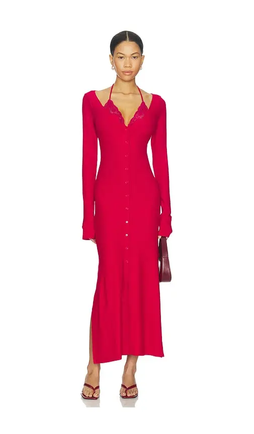 Vaillant Ribbed Jersey Cardigan Dress | Image 1 Vaillant Ribbed Jersey Cardigan Dress | Image 1