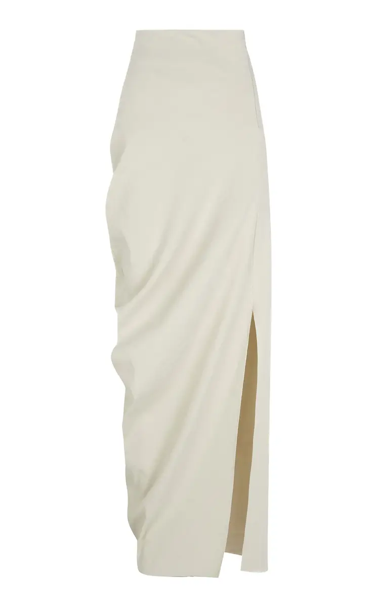 Cortana Arne Asymmetric Linen-Blend Maxi Skirt | Thumbnail 6