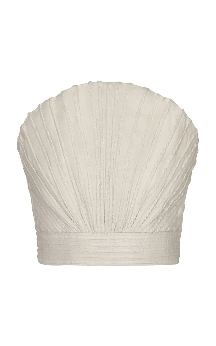 Andres Otalora Copa Cabana Embroidered Linen Top | Thumbnail 4