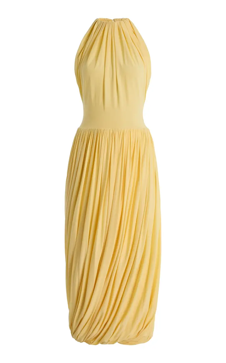 ALAÏA Twisted Jersey Midi Dress | Image 1 ALAÏA Twisted Jersey Midi Dress | Image 1