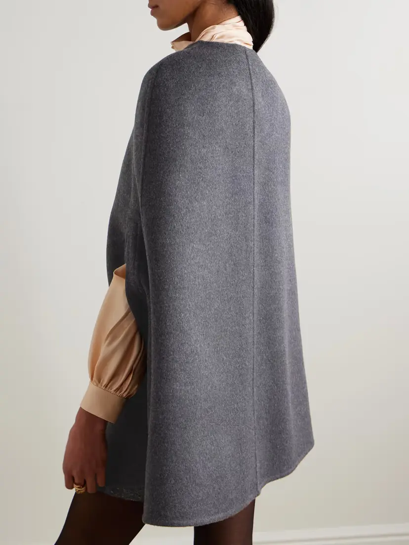 Gucci Horsebit-detailed Wool And Silk-blend Cape | Thumbnail 3 Gucci Horsebit-detailed Wool And Silk-blend Cape | Thumbnail 3