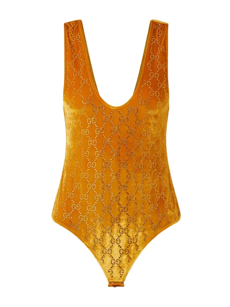 Crystal-embellished Chenille Bodysuit Crystal-embellished Chenille Bodysuit