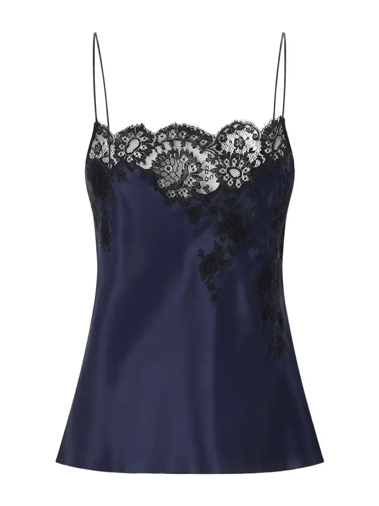 Carine Gilson Lace-trimmed Silk-satin Camisole | Image 1 Carine Gilson Lace-trimmed Silk-satin Camisole | Image 1