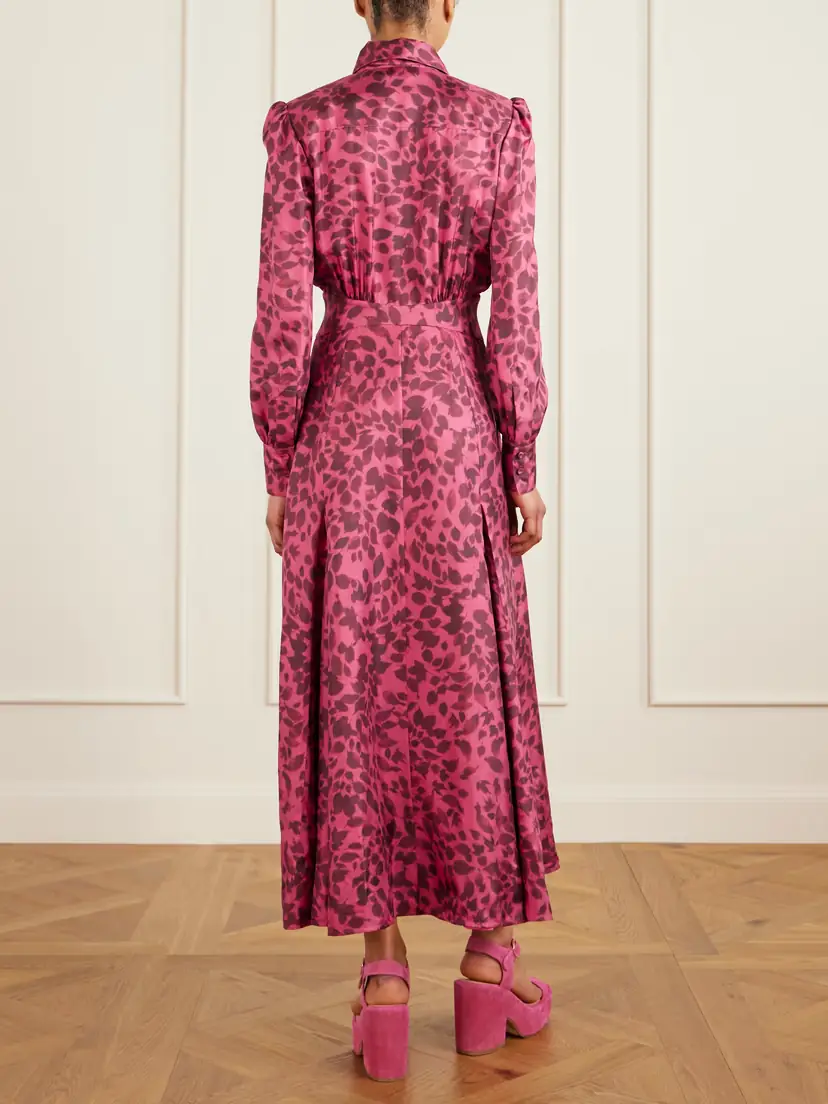 Gabriela Hearst Phelan Pussy-bow Printed Silk-twill Midi Dress | Thumbnail 3 Gabriela Hearst Phelan Pussy-bow Printed Silk-twill Midi Dress | Thumbnail 3