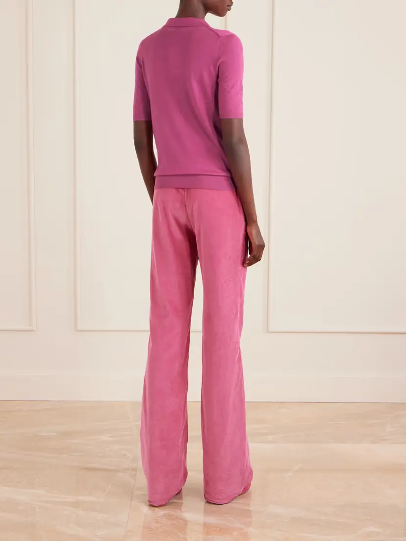 Gabriela Hearst Frank Cashmere And Silk-blend Polo Shirt | Thumbnail 3