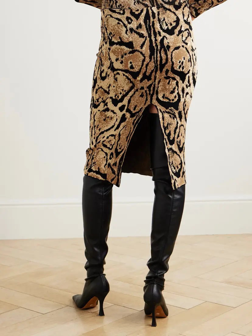 Stella McCartney Cloud Jacquard-knit Midi Skirt | Thumbnail 3 Stella McCartney Cloud Jacquard-knit Midi Skirt | Thumbnail 3