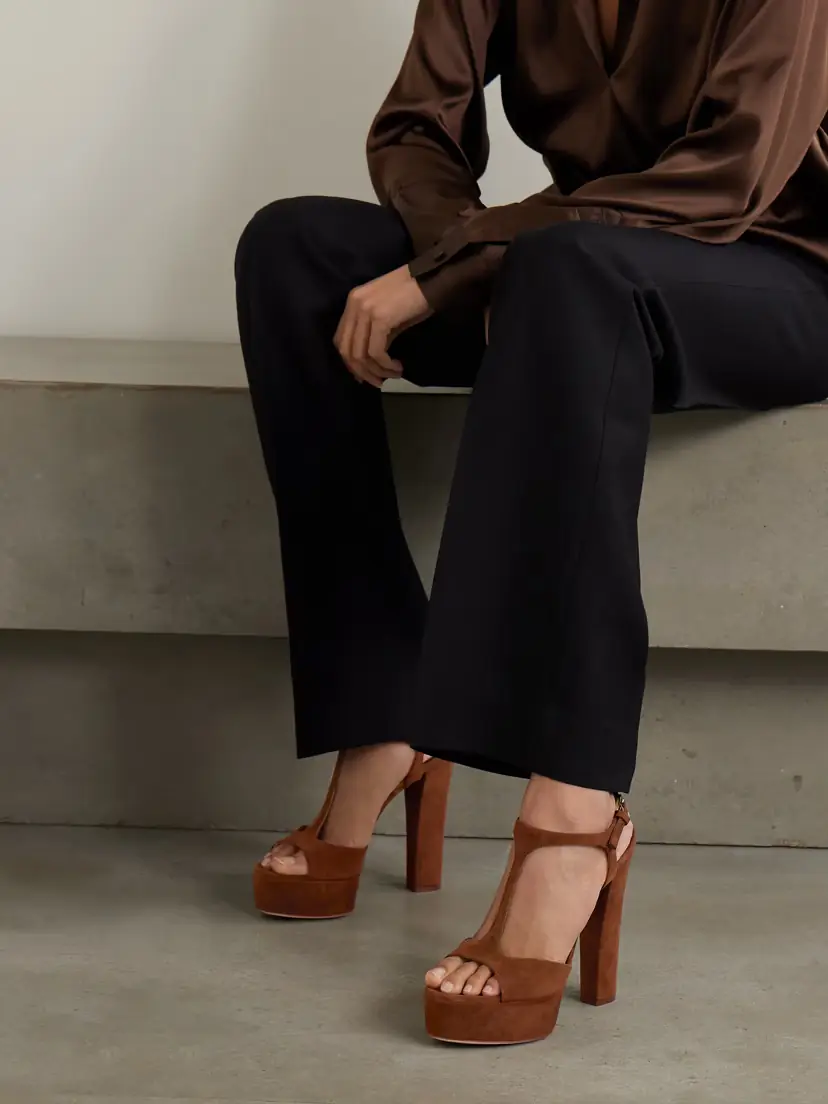 Tom Ford Suede Platform Sandals | Thumbnail 2 Tom Ford Suede Platform Sandals | Thumbnail 2