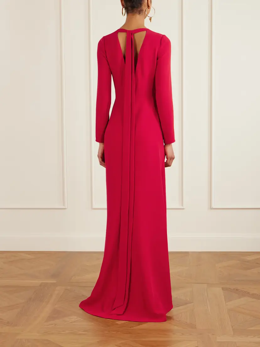 Valentino Garavani Open-back Gathered Silk-cady Gown | Thumbnail 3 Valentino Garavani Open-back Gathered Silk-cady Gown | Thumbnail 3