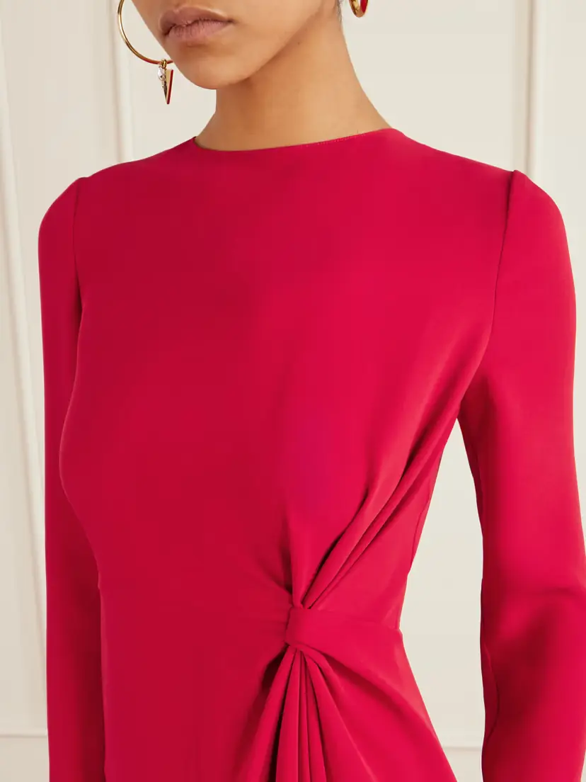 Valentino Garavani Open-back Gathered Silk-cady Gown | Thumbnail 4 Valentino Garavani Open-back Gathered Silk-cady Gown | Thumbnail 4