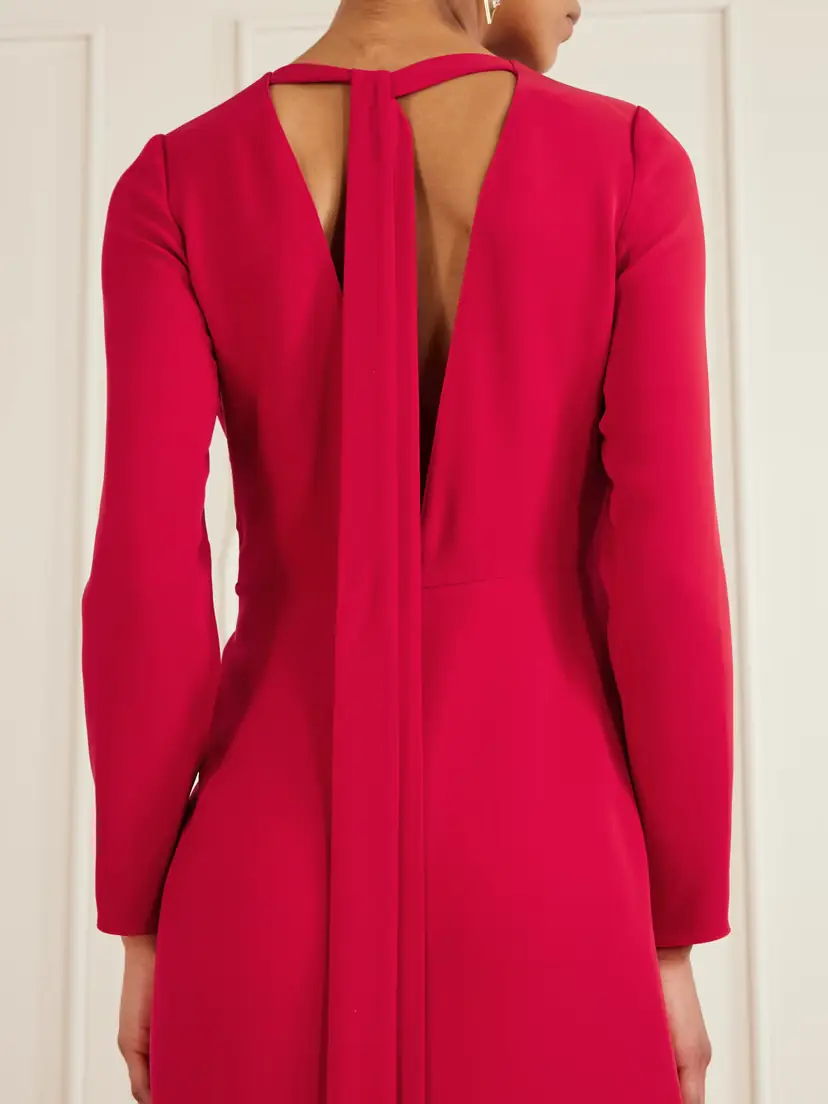 Valentino Garavani Open-back Gathered Silk-cady Gown | Thumbnail 5 Valentino Garavani Open-back Gathered Silk-cady Gown | Thumbnail 5