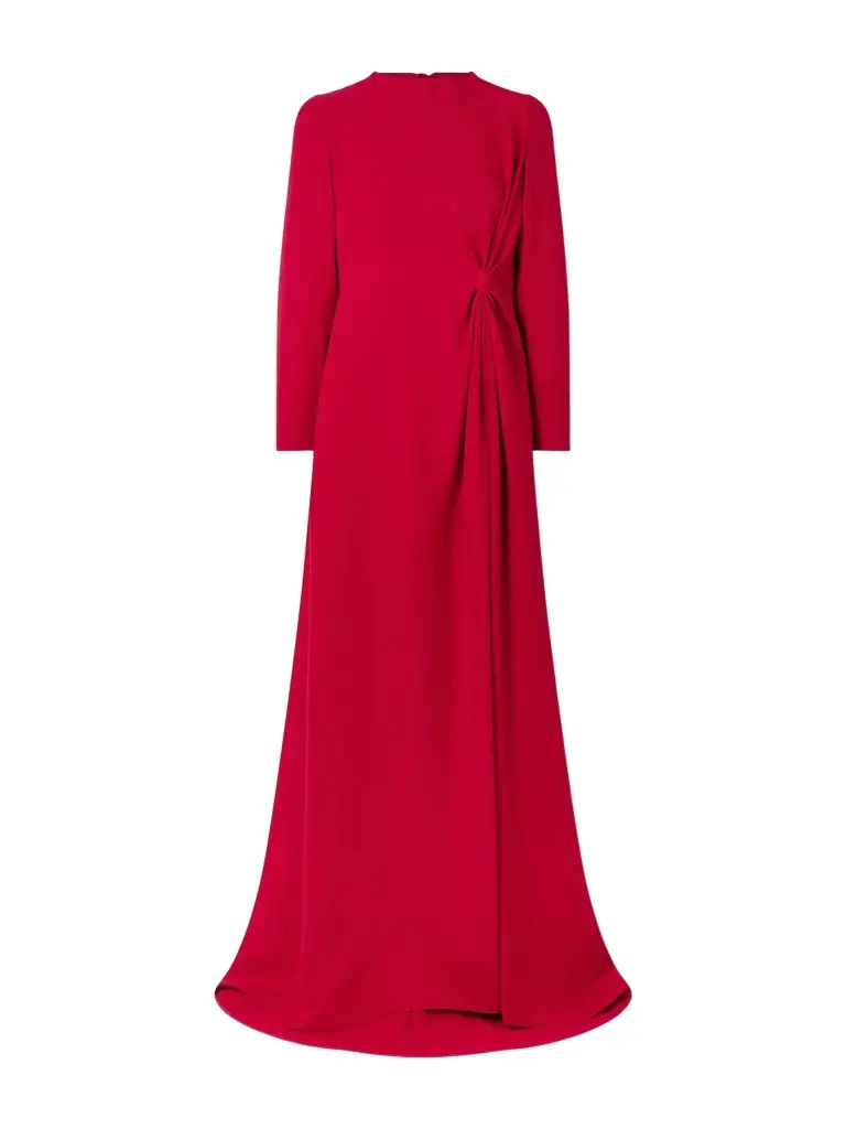 Open-back Gathered Silk-cady Gown Open-back Gathered Silk-cady Gown