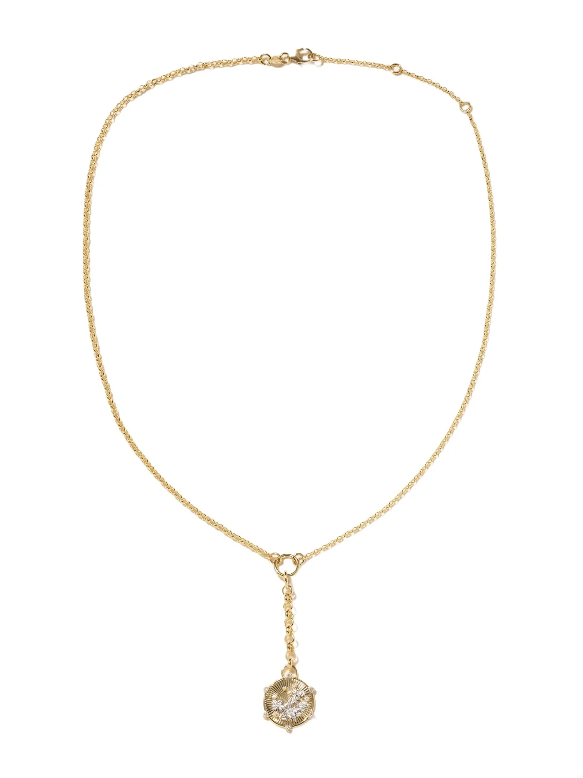Resilience Blossoms Mixed Belcher 18-karat Yellow And White Gold Diamond Necklace Resilience Blossoms Mixed Belcher 18-karat Yellow And White Gold Diamond Necklace