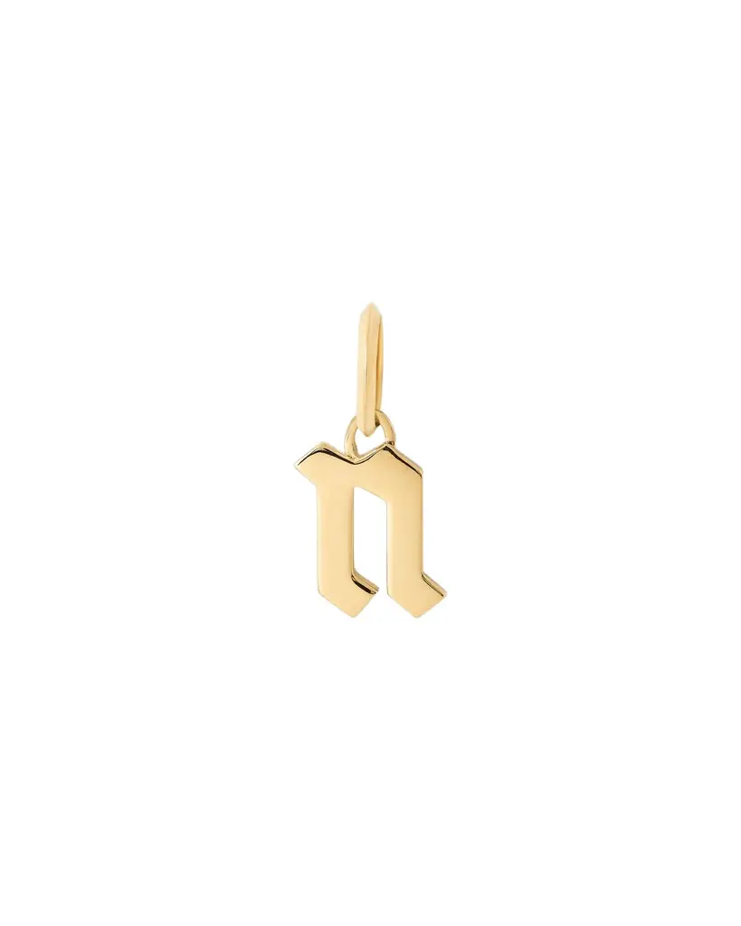 Jennifer Fisher Lower Case Gothic Letter Charm in 14K Yellow Gold N Jennifer Fisher Lower Case Gothic Letter Charm in 14K Yellow Gold N